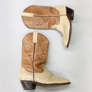 VTG FRYE Exotic Skin Western Cowboy Boots Size 10B